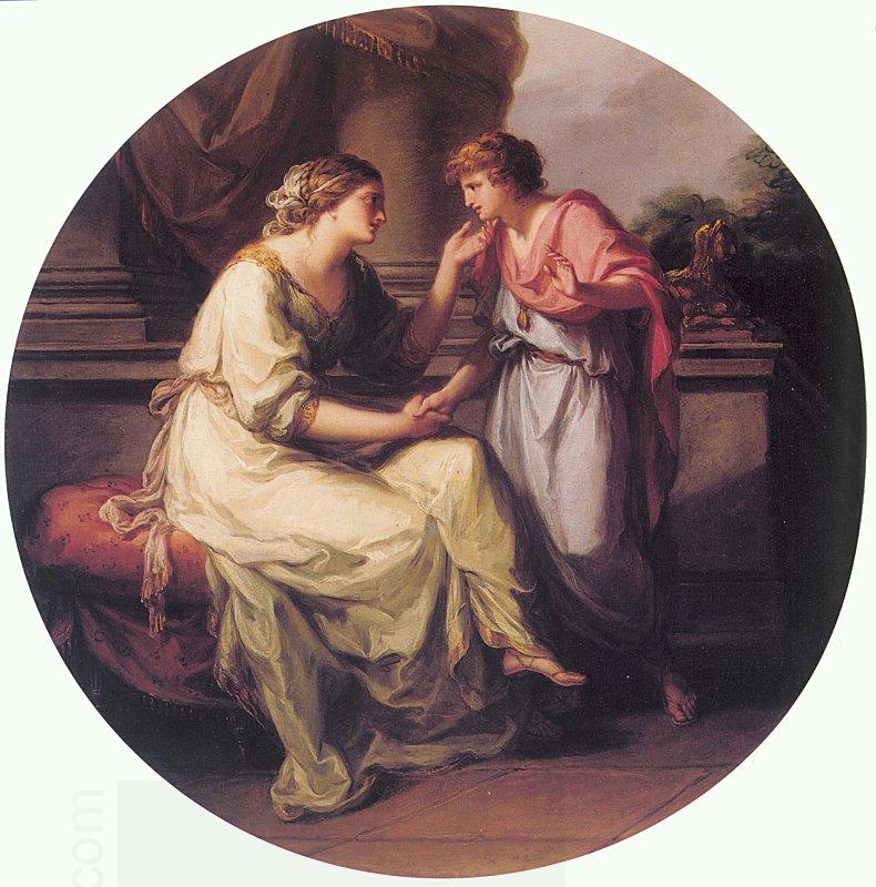 Angelica Kauffmann Papirius Pratextatus Entreated by his Mother to Disclose the Secrets of the Deliberations of the Rom China oil painting art